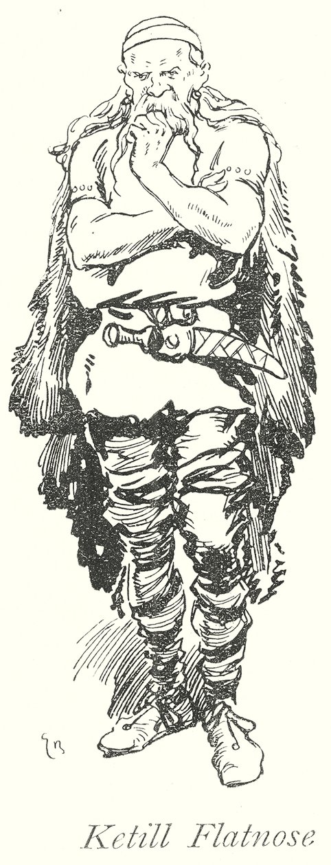 Ketill Flatnose (litografia) autorstwa Gordon Frederick (after) Browne