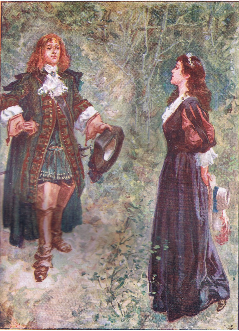 „Czy teraz jestem kuzynem, który ci się podoba?”, z publikacji Lorna Doone przez W & R Chambers Ltd, 1921 autorstwa Gordon Frederick Browne