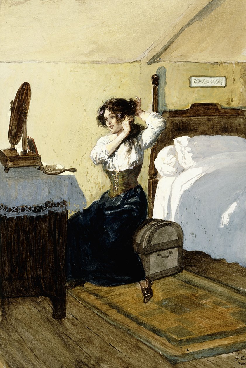 Miała zamiar rozpuścić włosy autorstwa Gordon Frederick Browne