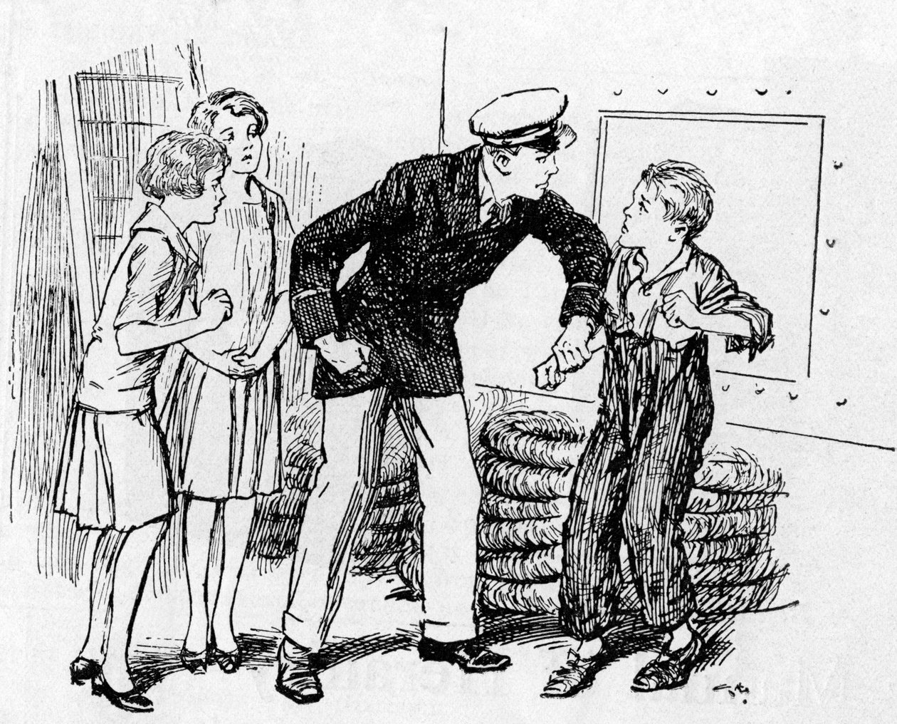 Pasażer na gapę – podpis brzmi: autorstwa Gordon Frederick Browne
