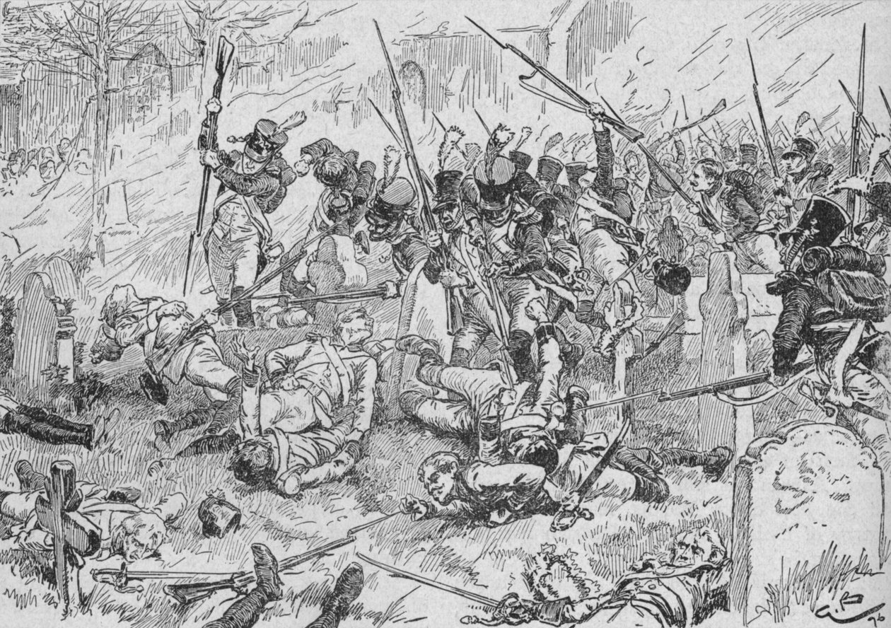 Młoda gwardia na cmentarzu w Essling, 1896, 1902 autorstwa Gordon Frederick Browne