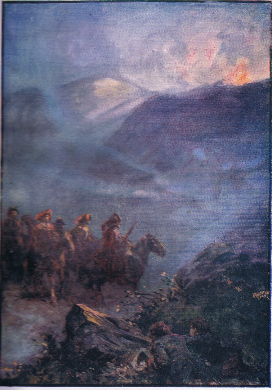 Wojenna droga Doones, z publikacji Lorna Doone, W & R Chambers Ltd, 1921 autorstwa Gordon Frederick Browne