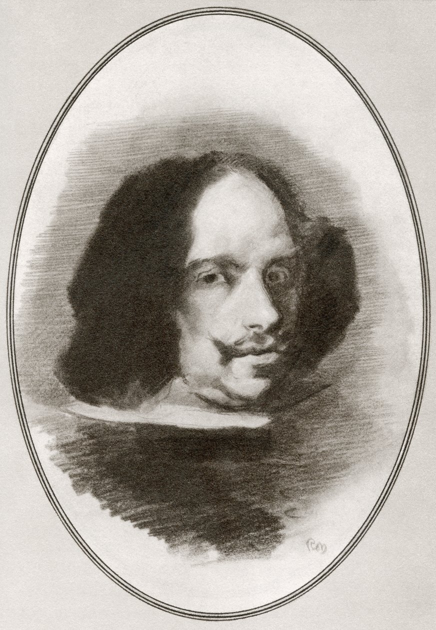 Diego Rodriguez de Silva y Velazquez, z Żywych biografii wielkich malarzy autorstwa Gordon Ross