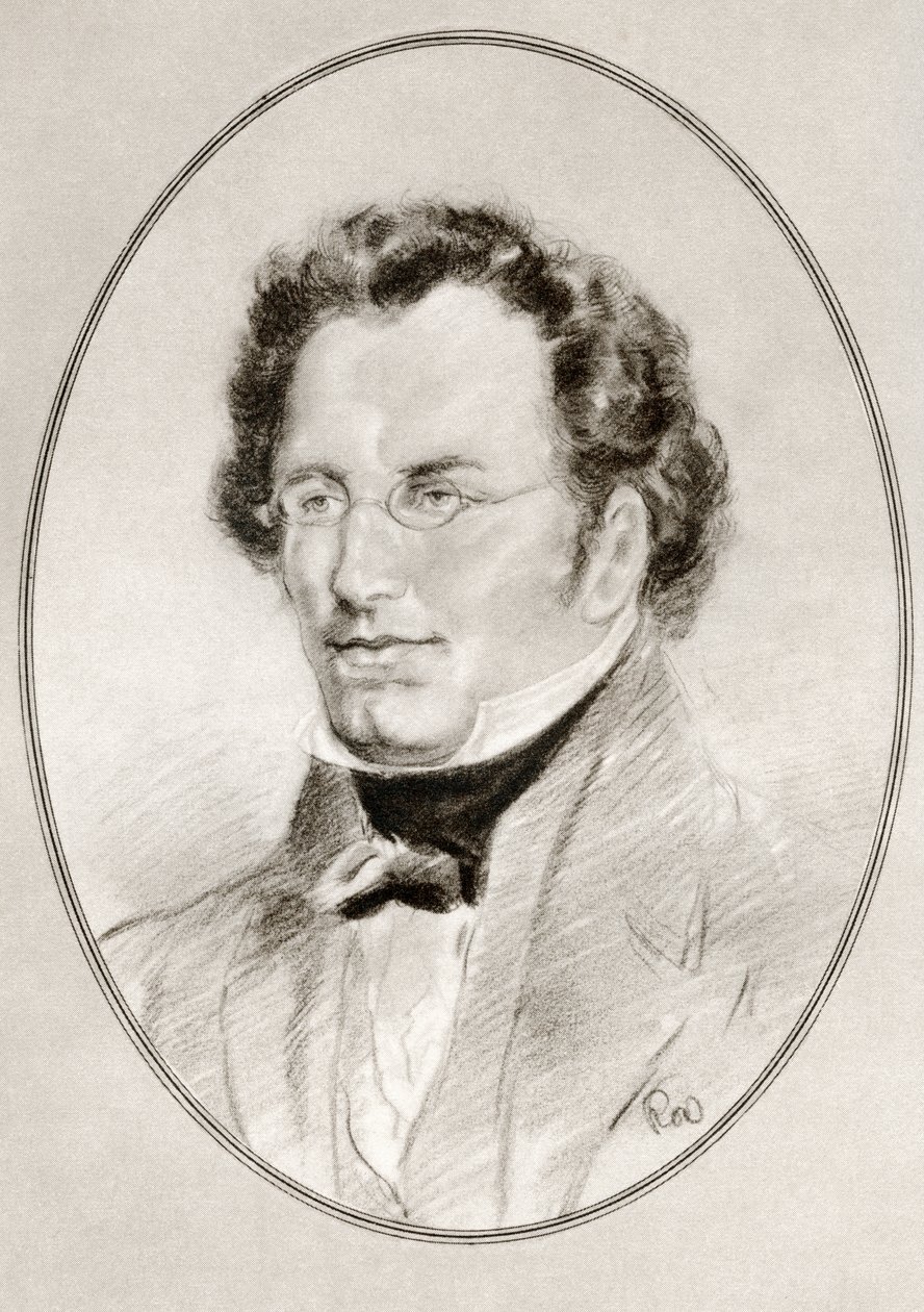 Franz Peter Schubert, z Żywych biografii wielkich kompozytorów autorstwa Gordon Ross