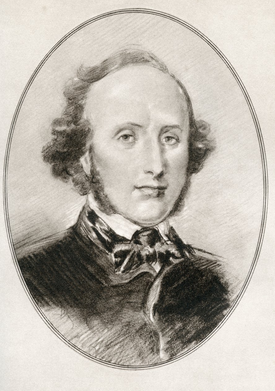 Jakob Ludwig Felix Mendelssohn Bartholdy, z Żywych biografii wielkich kompozytorów autorstwa Gordon Ross