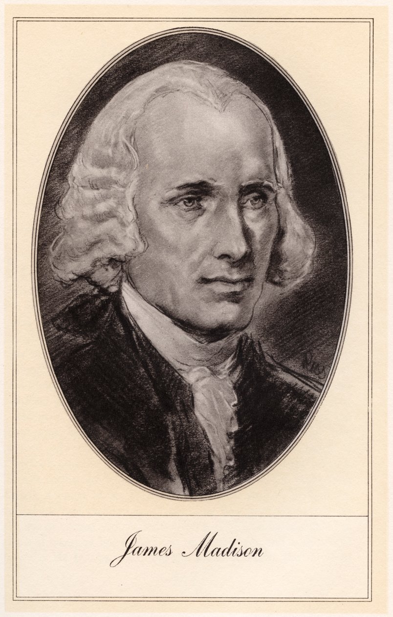 James Madison, czwarty prezydent Stanów Zjednoczonych, początek XX wieku. autorstwa Gordon Ross