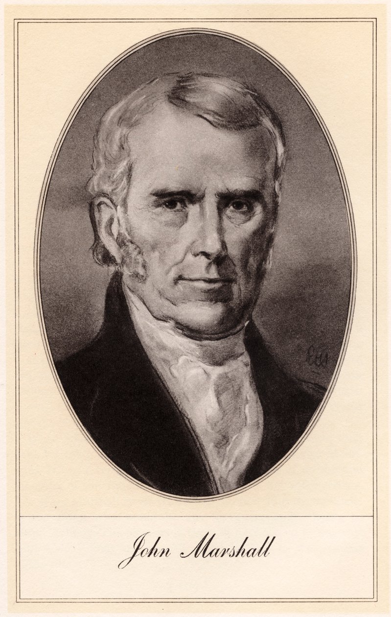 John Marshall, amerykański mąż stanu i prawnik, początek XX wieku. autorstwa Gordon Ross