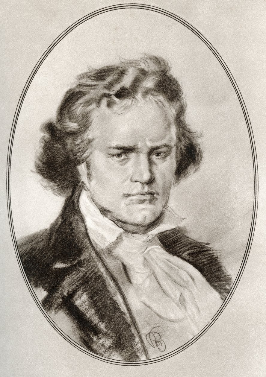 Ludwig van Beethoven, z Żywych biografii wielkich kompozytorów autorstwa Gordon Ross