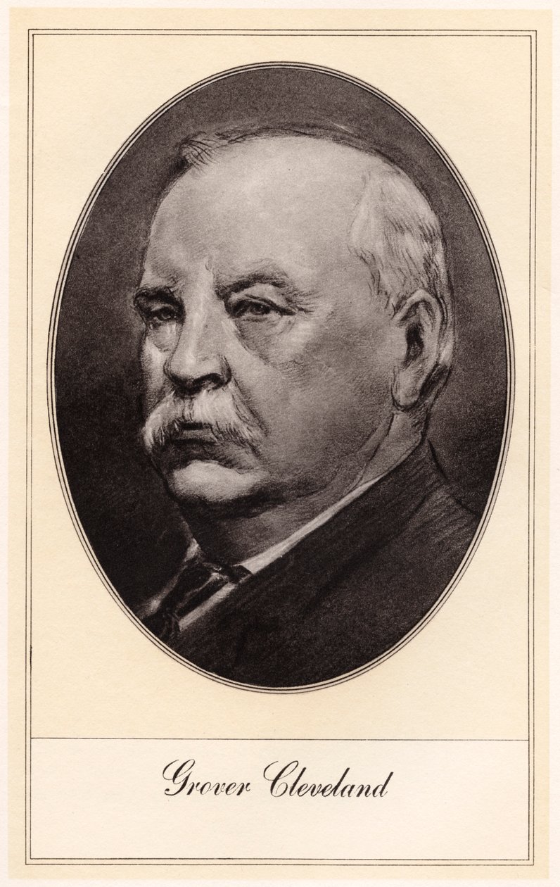 Stephen Grover Cleveland, 22 i 24 prezydent Stanów Zjednoczonych, początek XX wieku. autorstwa Gordon Ross