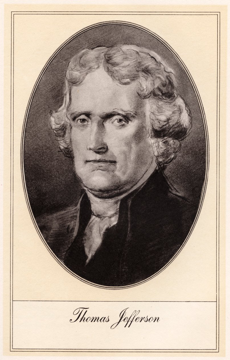 Thomas Jefferson, trzeci prezydent Stanów Zjednoczonych, początek XX wieku autorstwa Gordon Ross