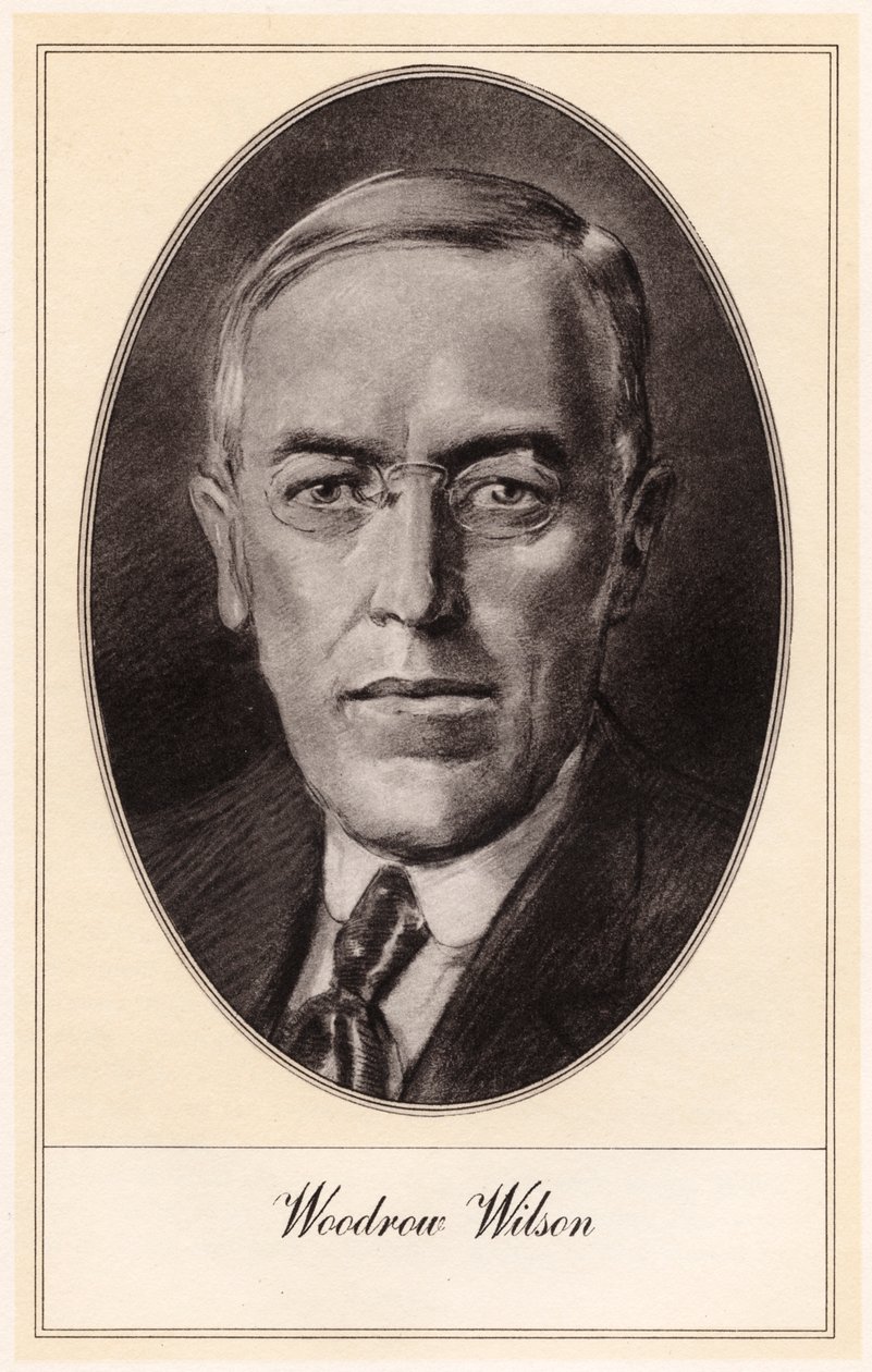 Woodrow Wilson, 28 prezydent Stanów Zjednoczonych, początek XX wieku autorstwa Gordon Ross