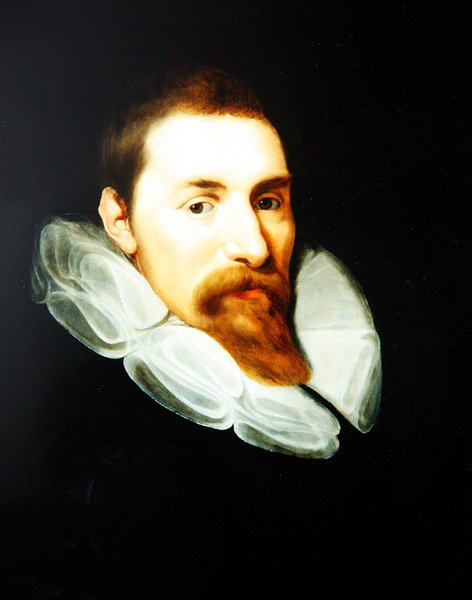 Portret dżentelmena (olej na panelu) autorstwa Gortzius (style of) Geldorp