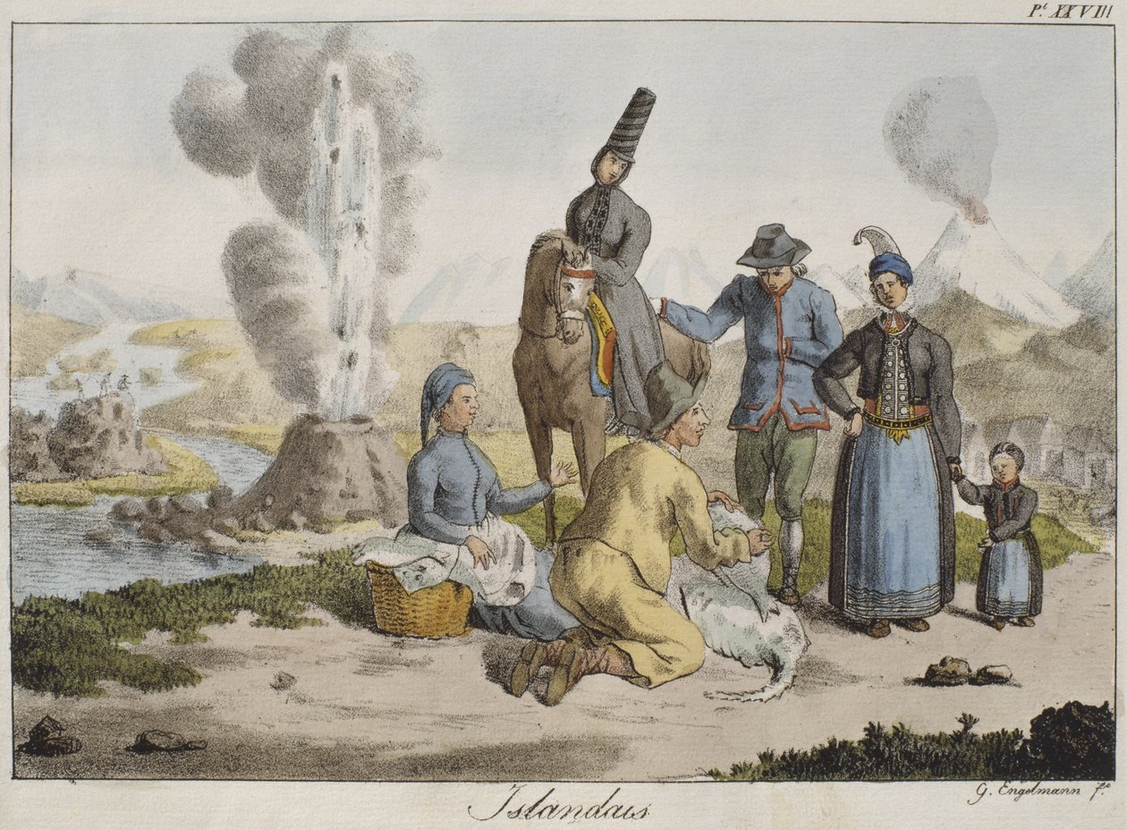 Islandczycy autorstwa Gottfried or Godefroy Engelmann