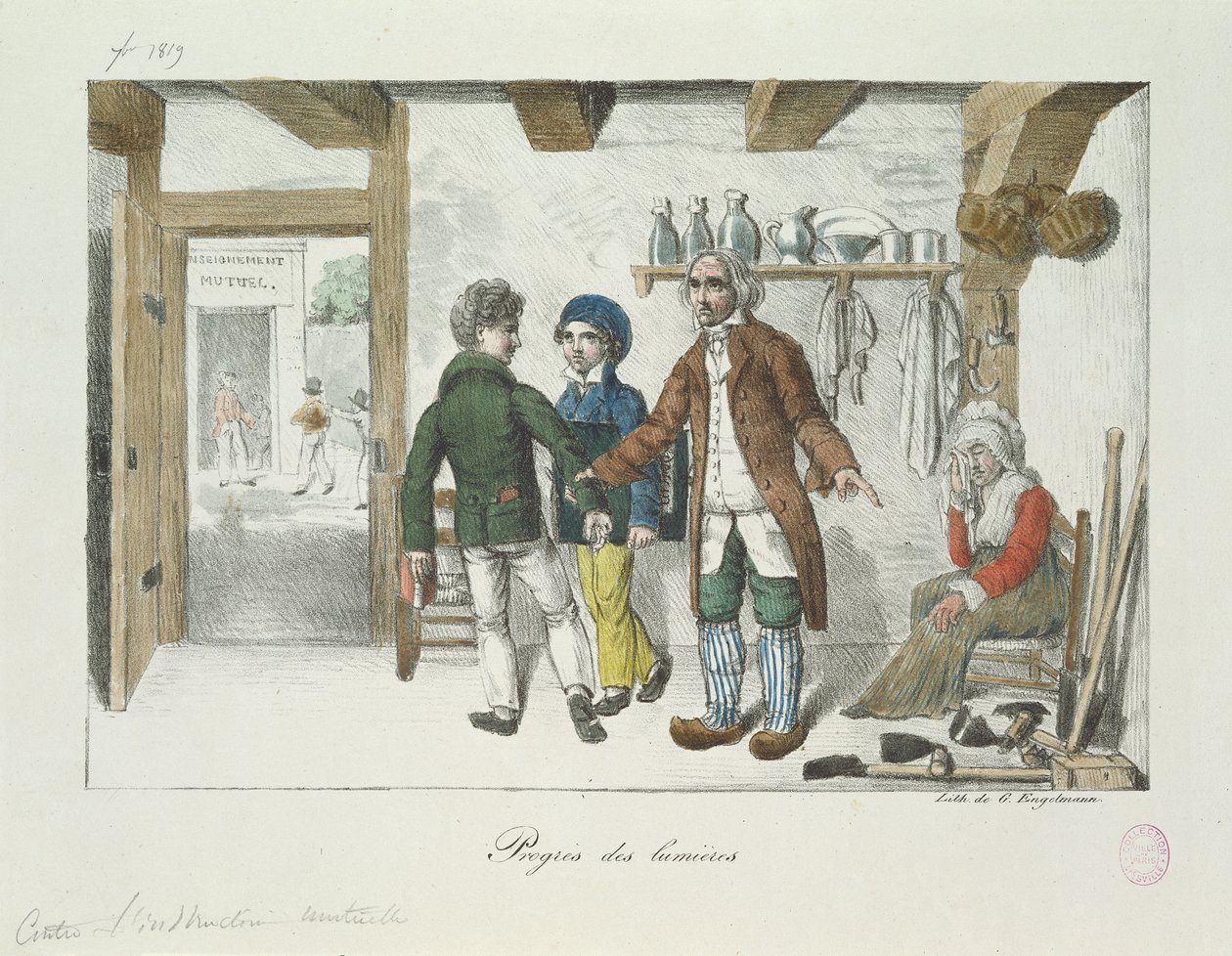 Postępy Oświecenia (Edukacja), 1819 autorstwa Gottfried or Godefroy Engelmann
