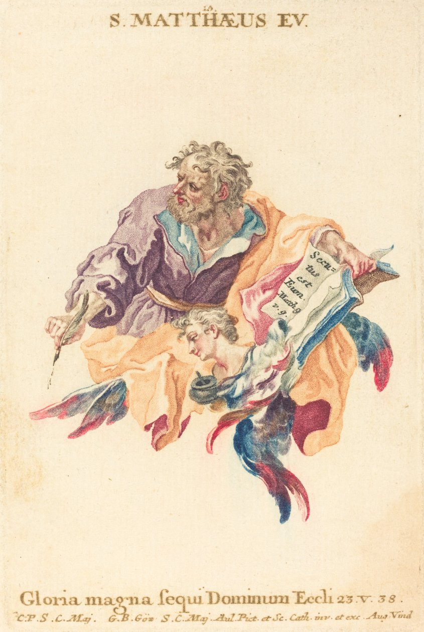 Św. Mateusz Ewangelista autorstwa Gottfried Bernhard Götz