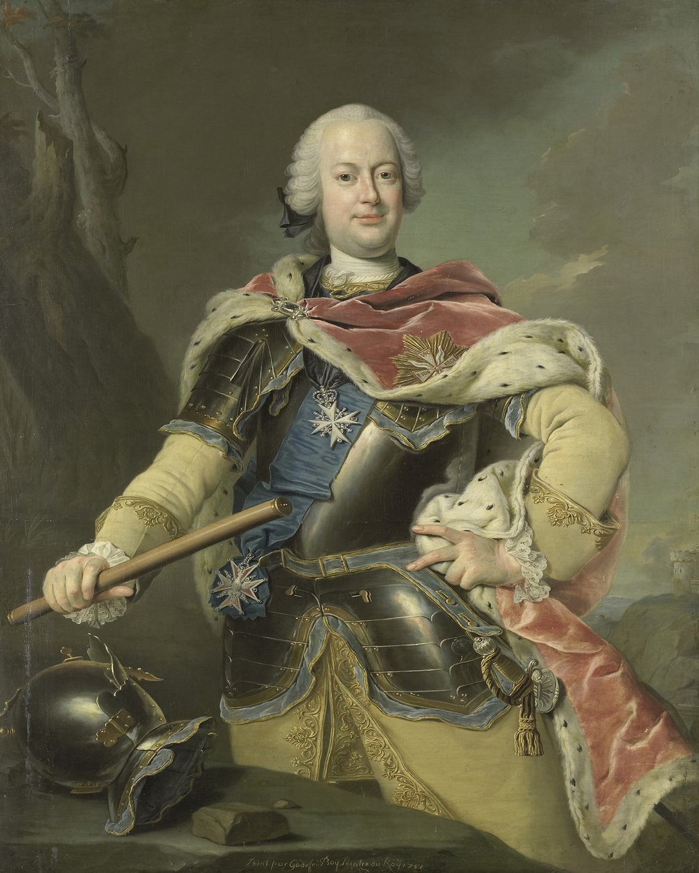 Portret Fryderyka Christiana, elektora saskiego 1722-1763, 1751 autorstwa Gottfried Boy