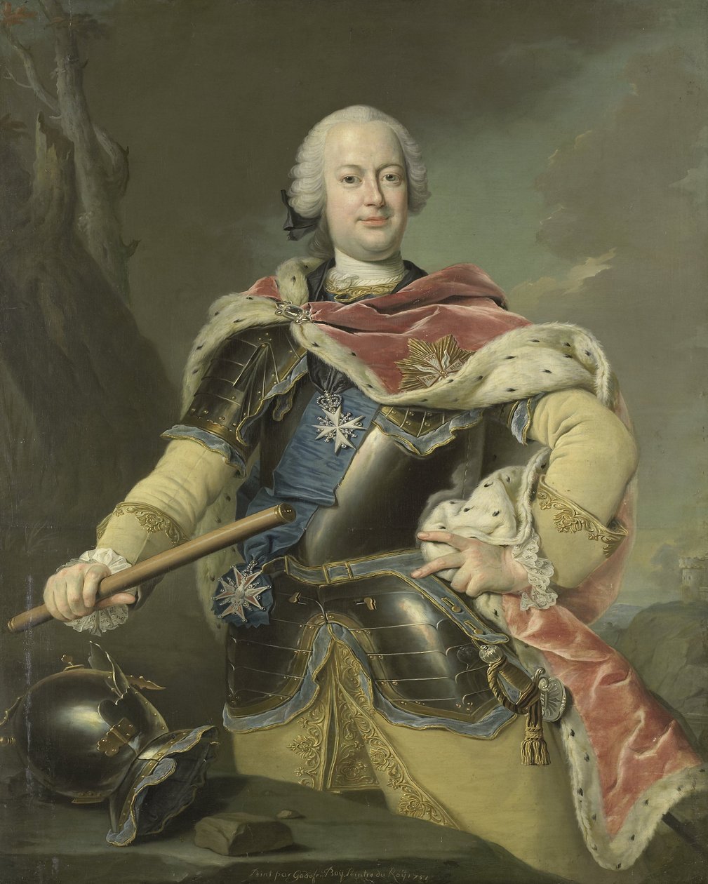 Portret Fryderyka Christiana (1722-63), elektora saskiego i króla polskiego autorstwa Gottfried Boy