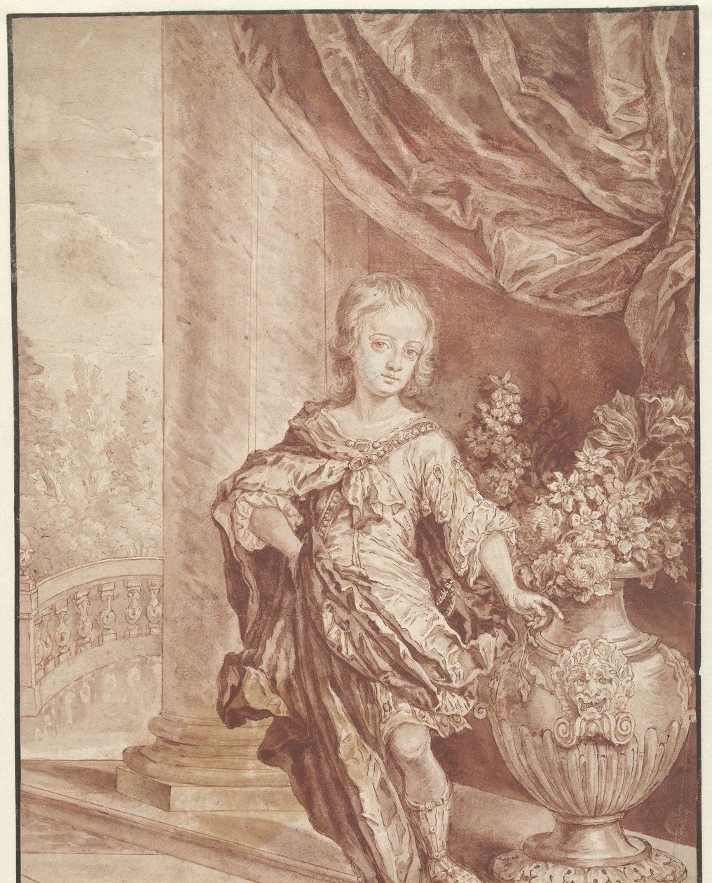 Portret nieznanego młodzieńca w wyimaginowanym kostiumie rzymskim autorstwa Gottfried Kneller