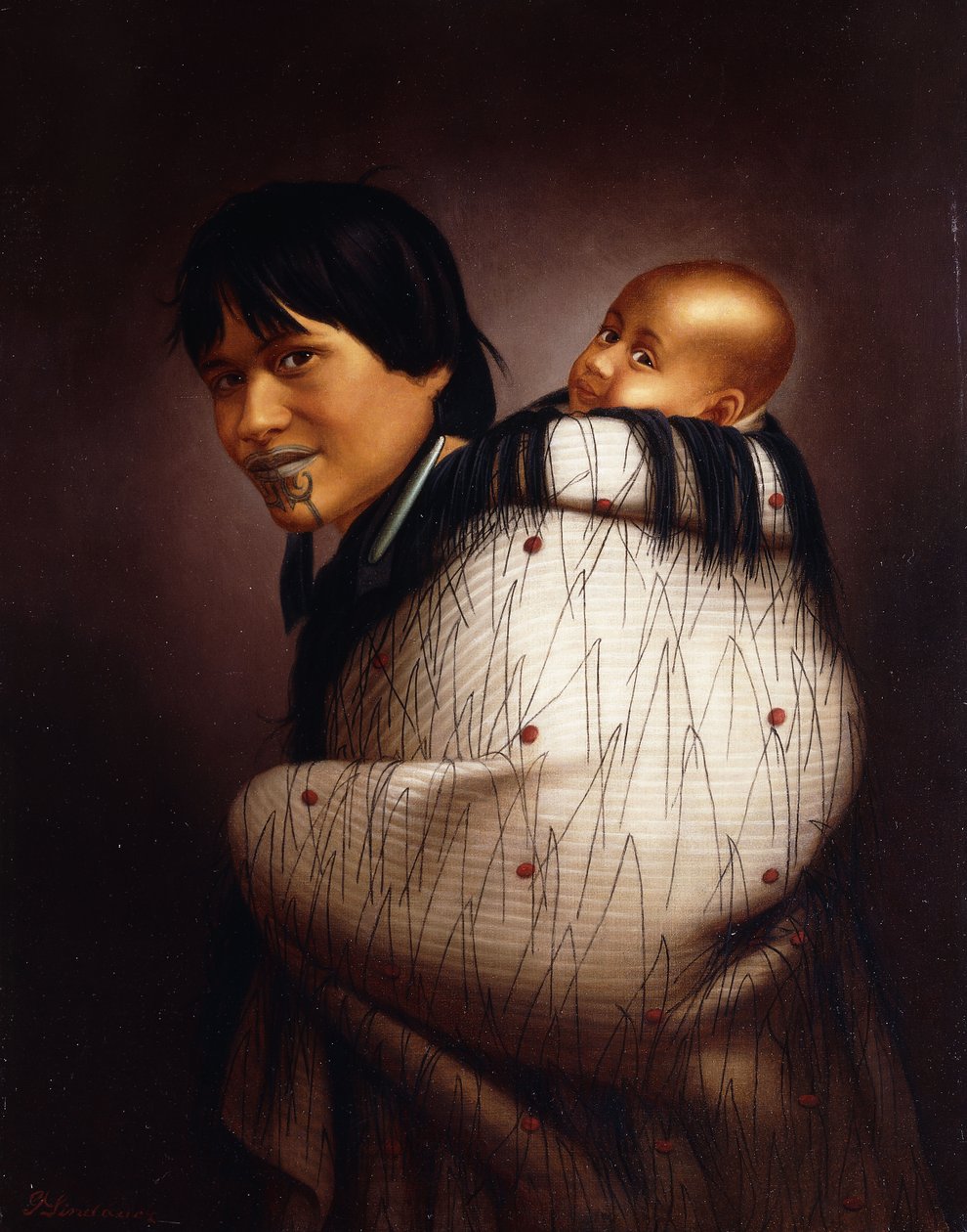 Ana Rupene i Dziecko, autorstwa Gottfried Lindauer