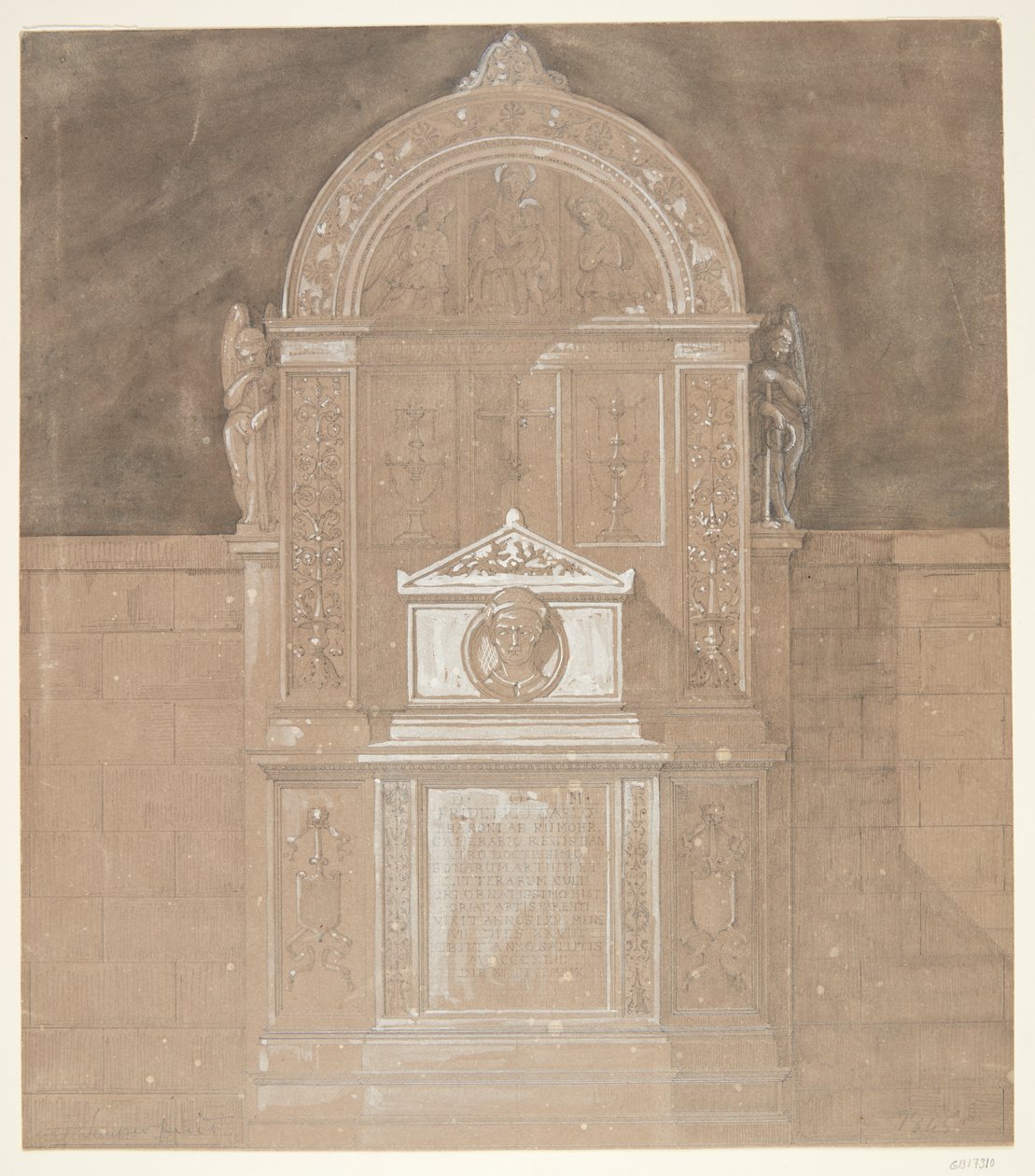 Epitafium barona C. F. von Rumohra 1845 autorstwa Gottfried Semper