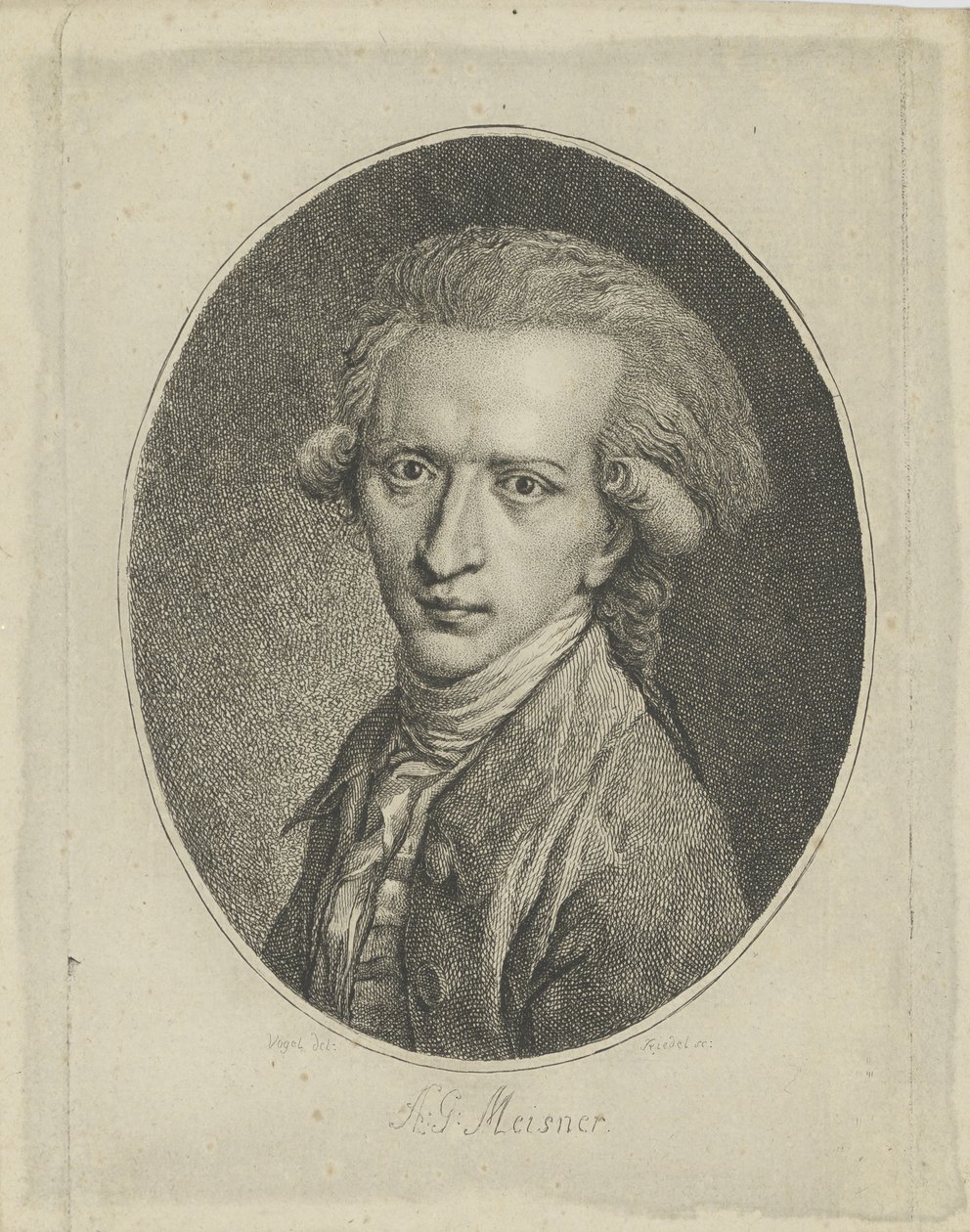 Portret Augusta Gottlieba Meissnera 1753-1807 , c. 1800. autorstwa Gottlieb Friedrich Riedel