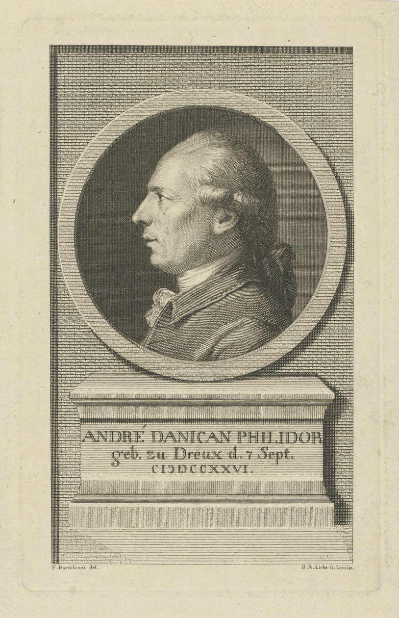 Portret François-André Danicana Philidora 1726-1795, ok. 1930 r. 1790. autorstwa Gottlob August Liebe