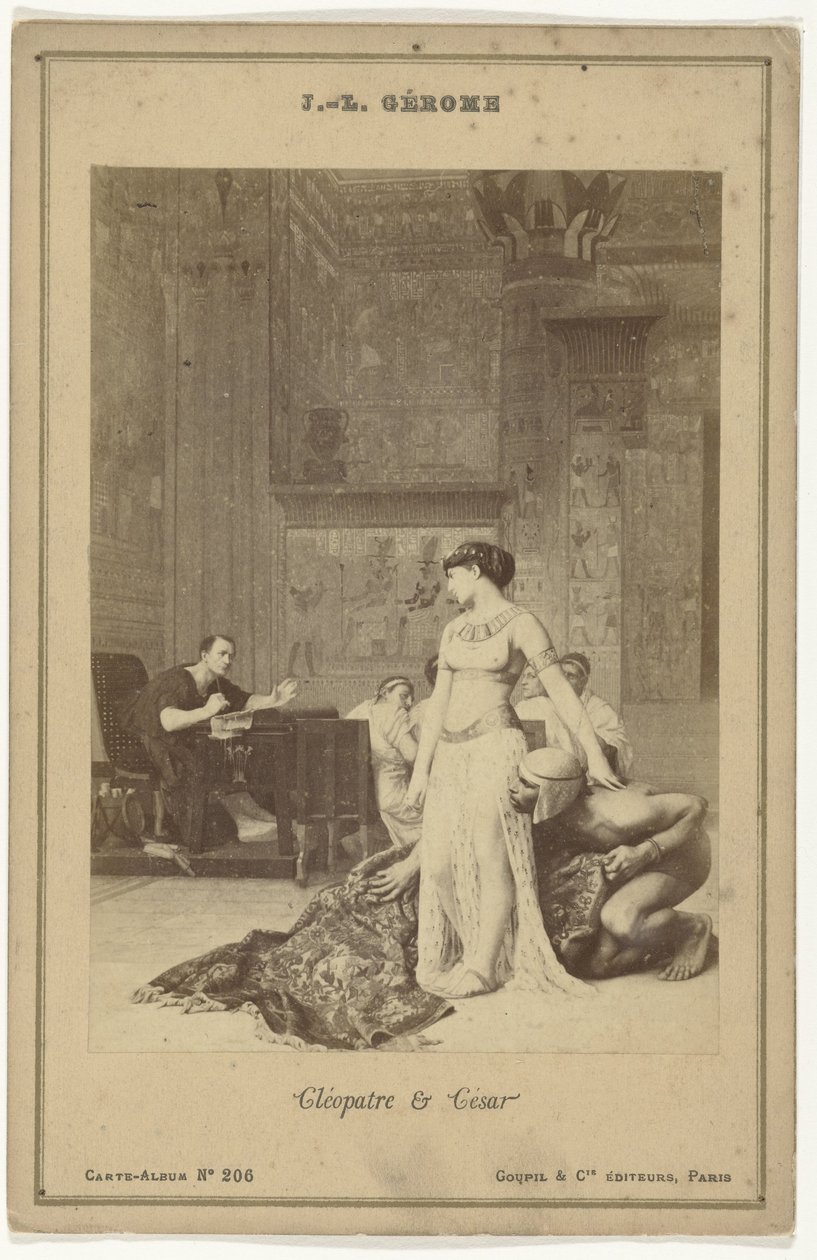 Reprodukcja fotograficzna obrazu Cléopatre & César Jean-Léon Gérôme autorstwa Goupil and Cie.