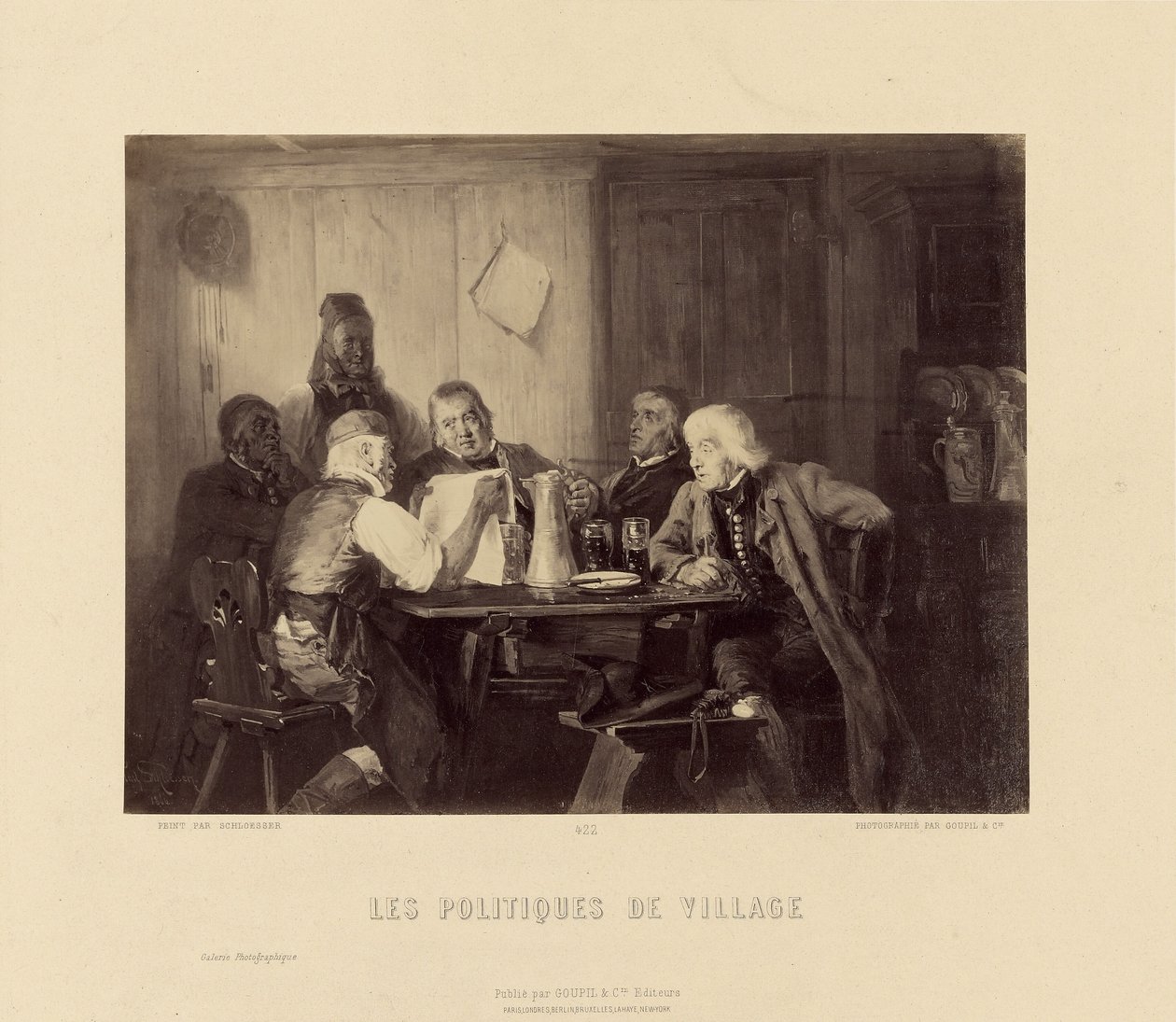 "Village Politics by Scholesser autorstwa Goupil and Cie.