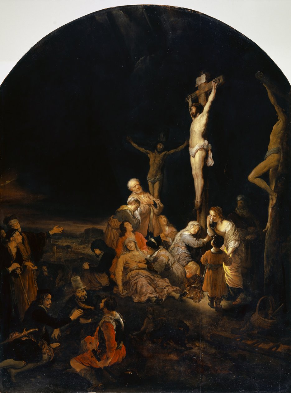 Kalwaria, 1649 (olej na drewnie dębowym) autorstwa Govaert Flinck