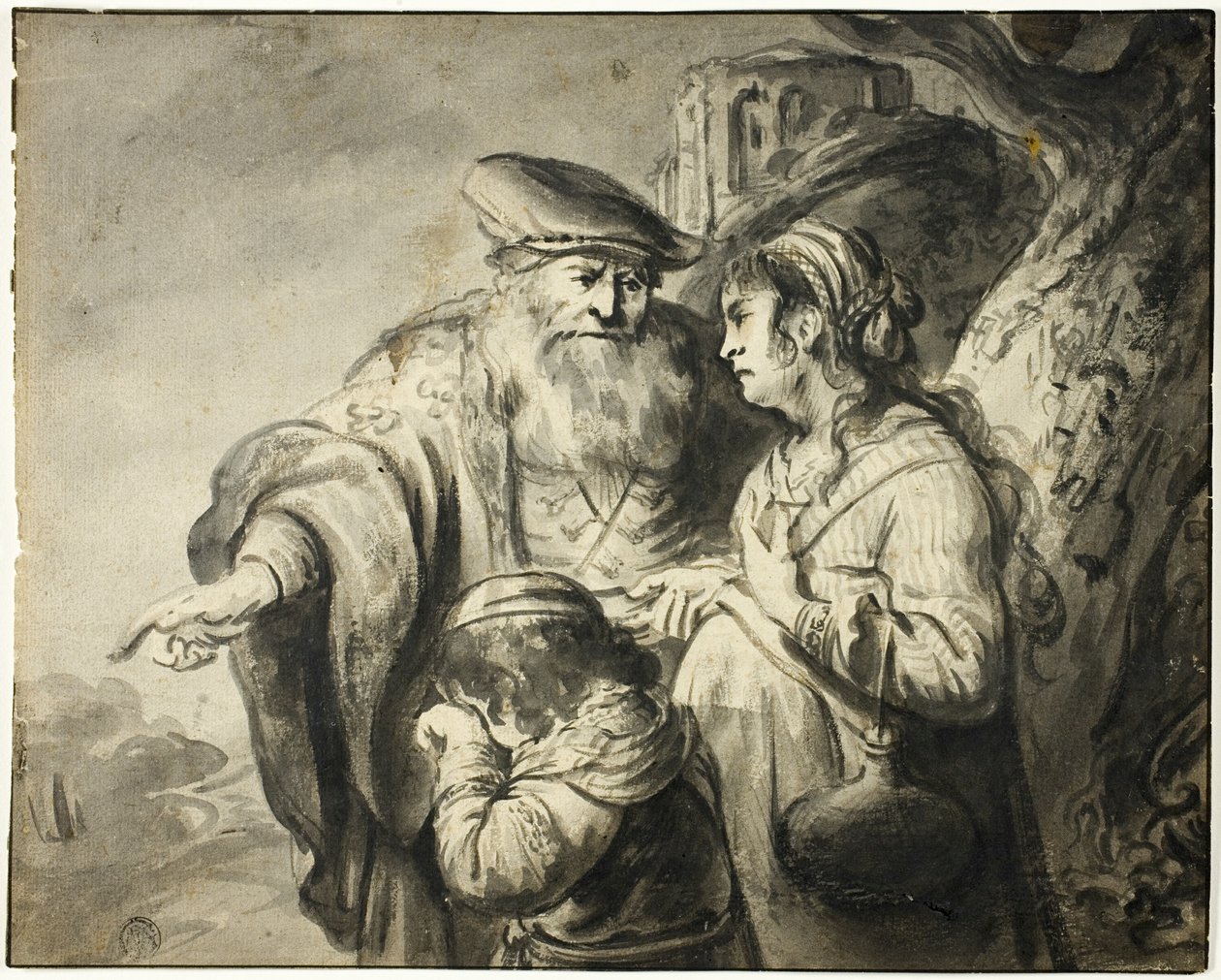 Wypędzenie Hagar autorstwa Govaert Flinck