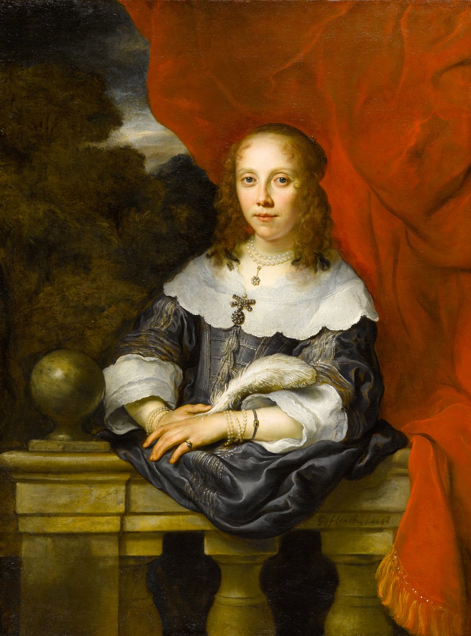 Portret damy (Margaretha van Raephorst?), 1646 autorstwa Govaert Flinck