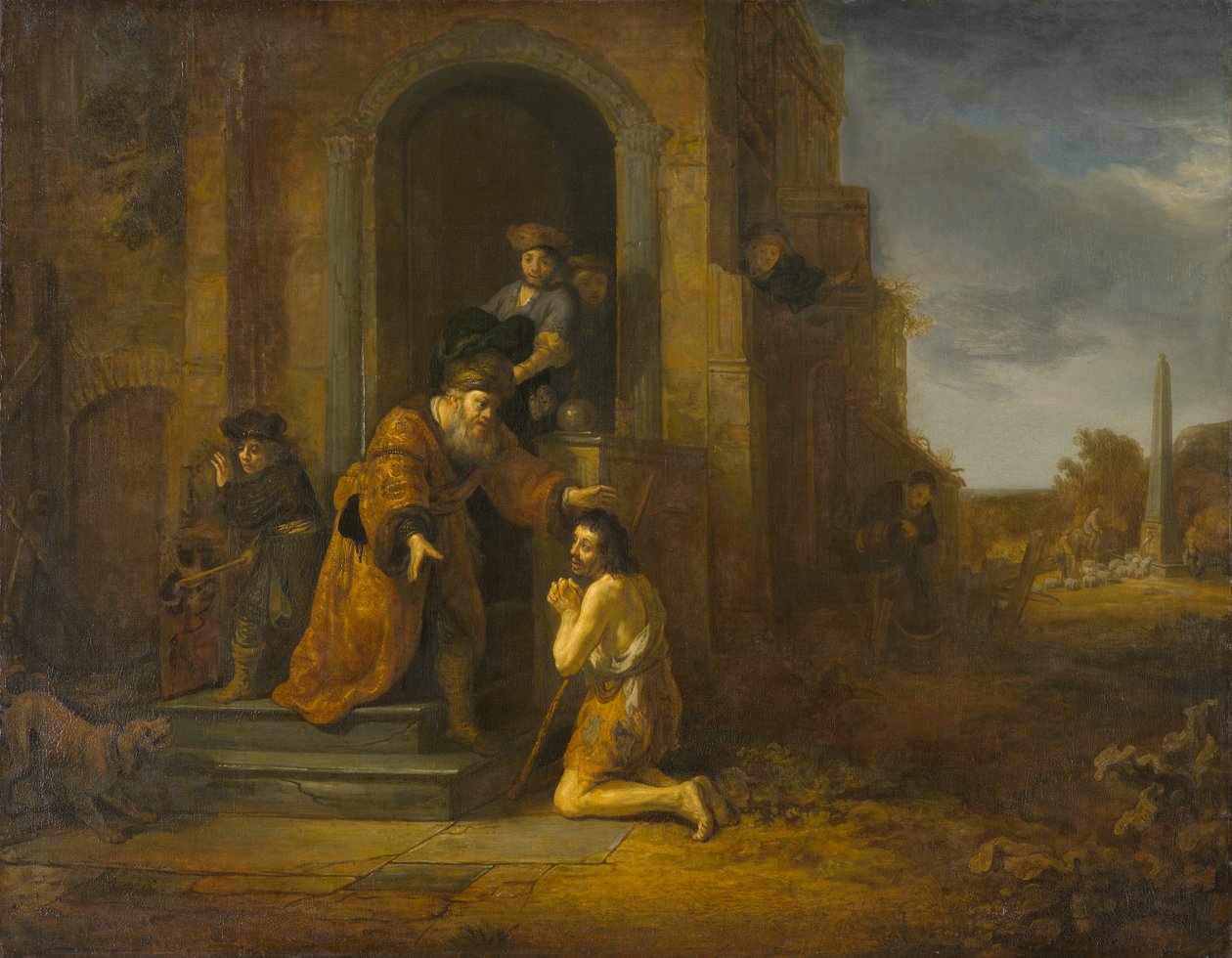 Powrót syna marnotrawnego, ok. 1640-1642 autorstwa Govaert Flinck