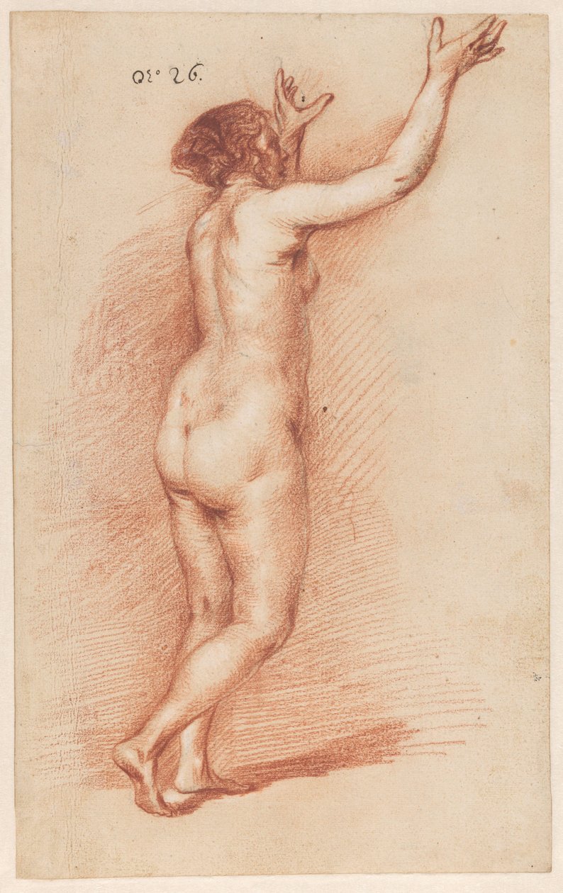 Stojąca kobieta z uniesionymi ramionami autorstwa Govert Flinck (attributed to)