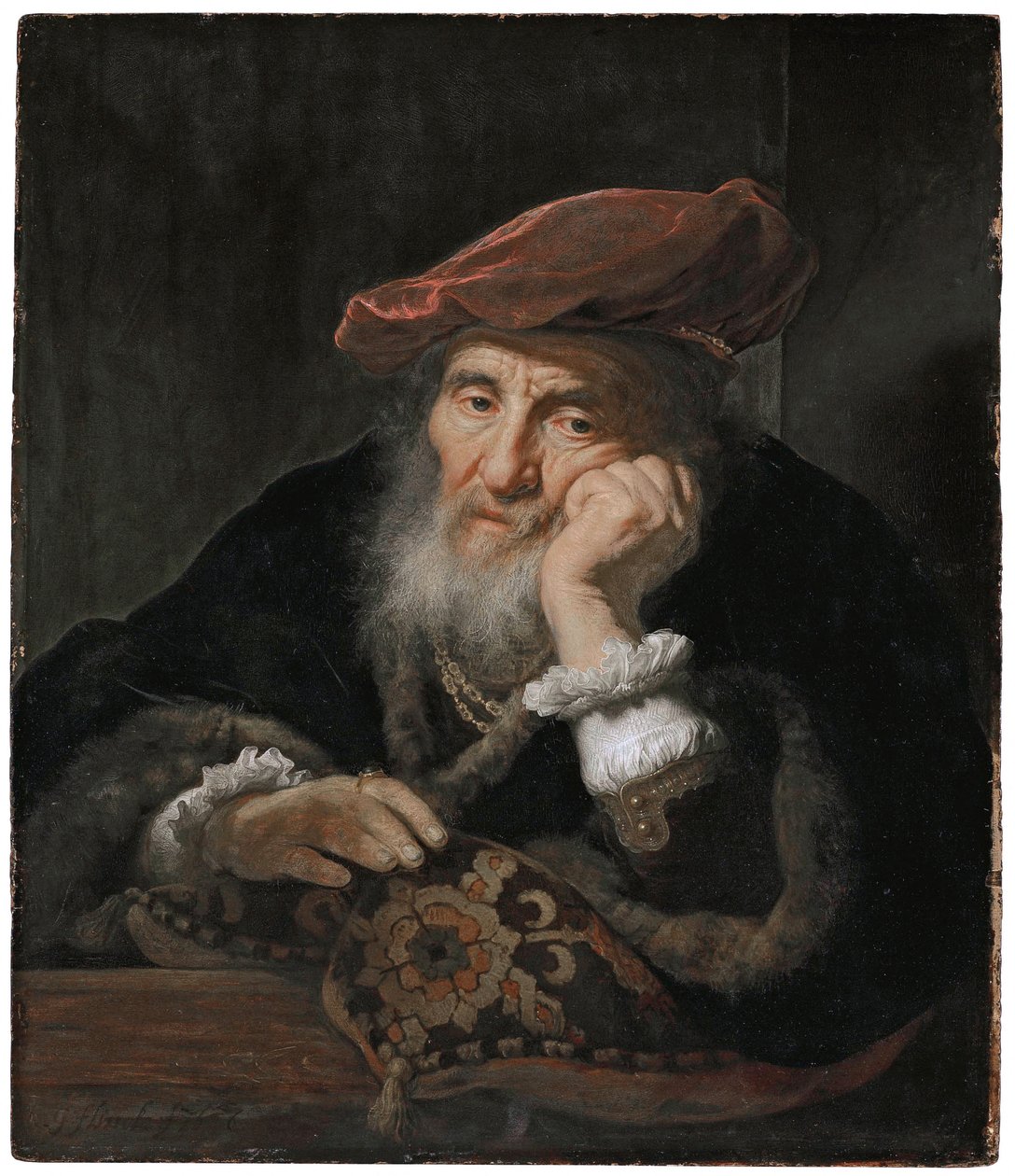 Starszy mężczyzna przy oknie autorstwa Govert Flinck
