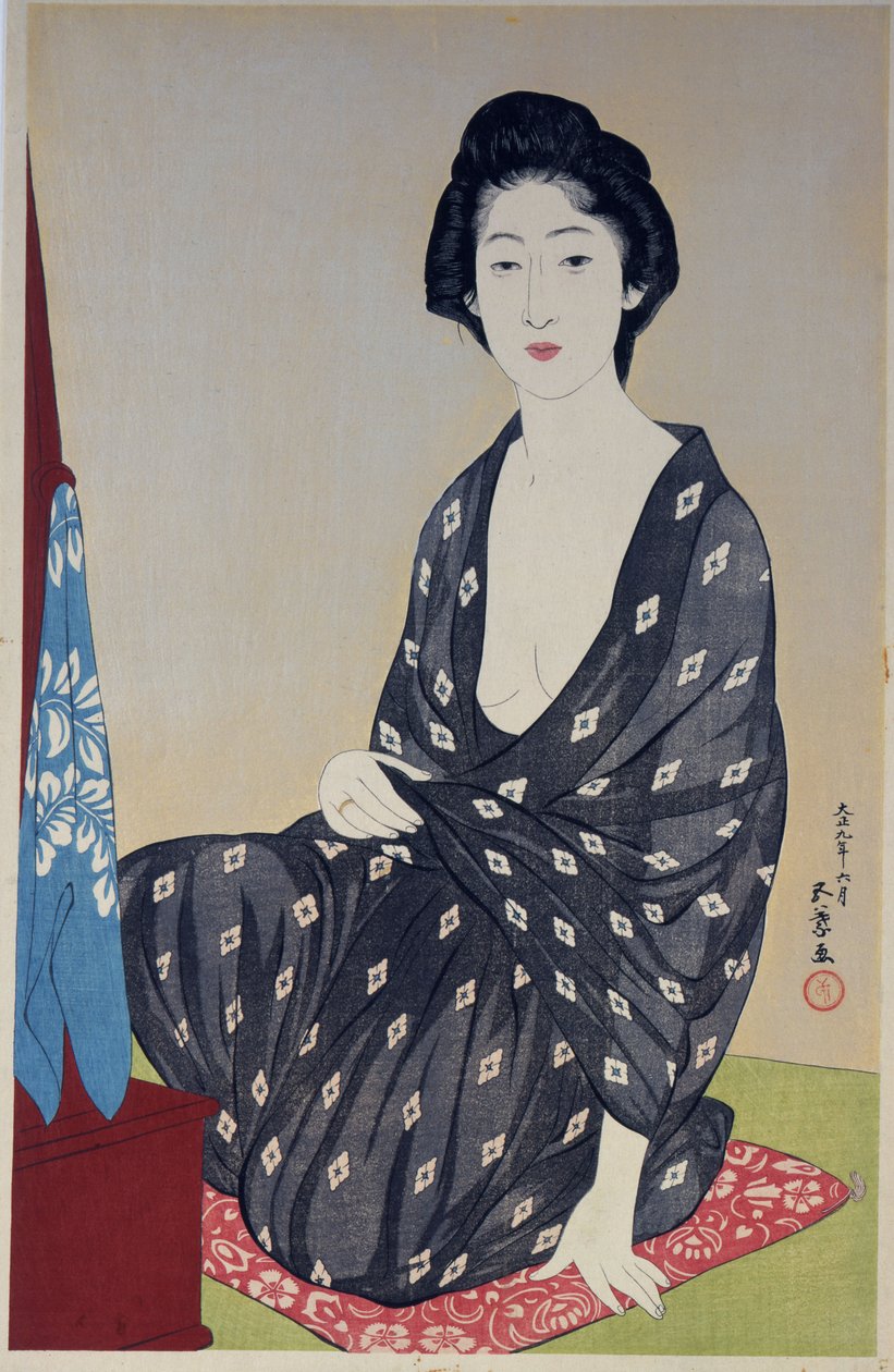 Natsugoromo no onna (Kobieta w letniej szacie) autorstwa Goyo Hashiguchi