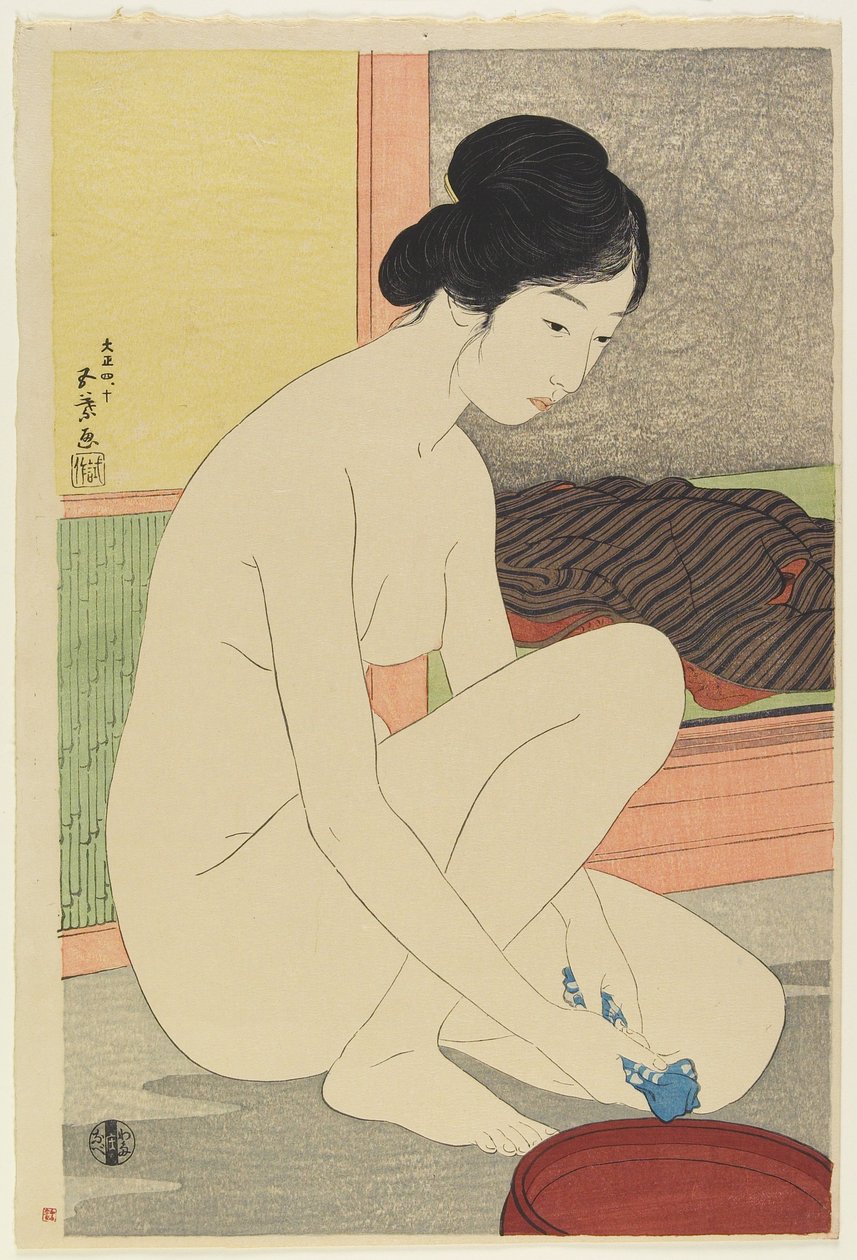 Kobieta w wannie, październik 1915 autorstwa Goyo Hashiguchi