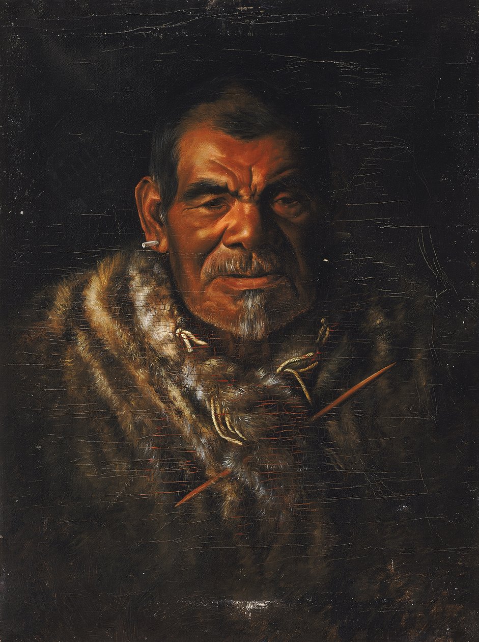 Kapitan John Ab-ba-ba-pomo. autorstwa Grace Carpenter Hudson