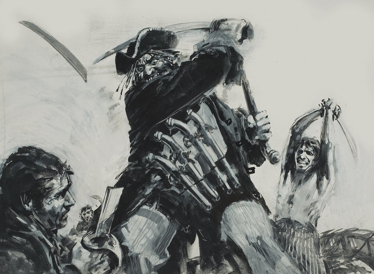 Czarnobrody (gwasz na papierze) autorstwa Graham Coton