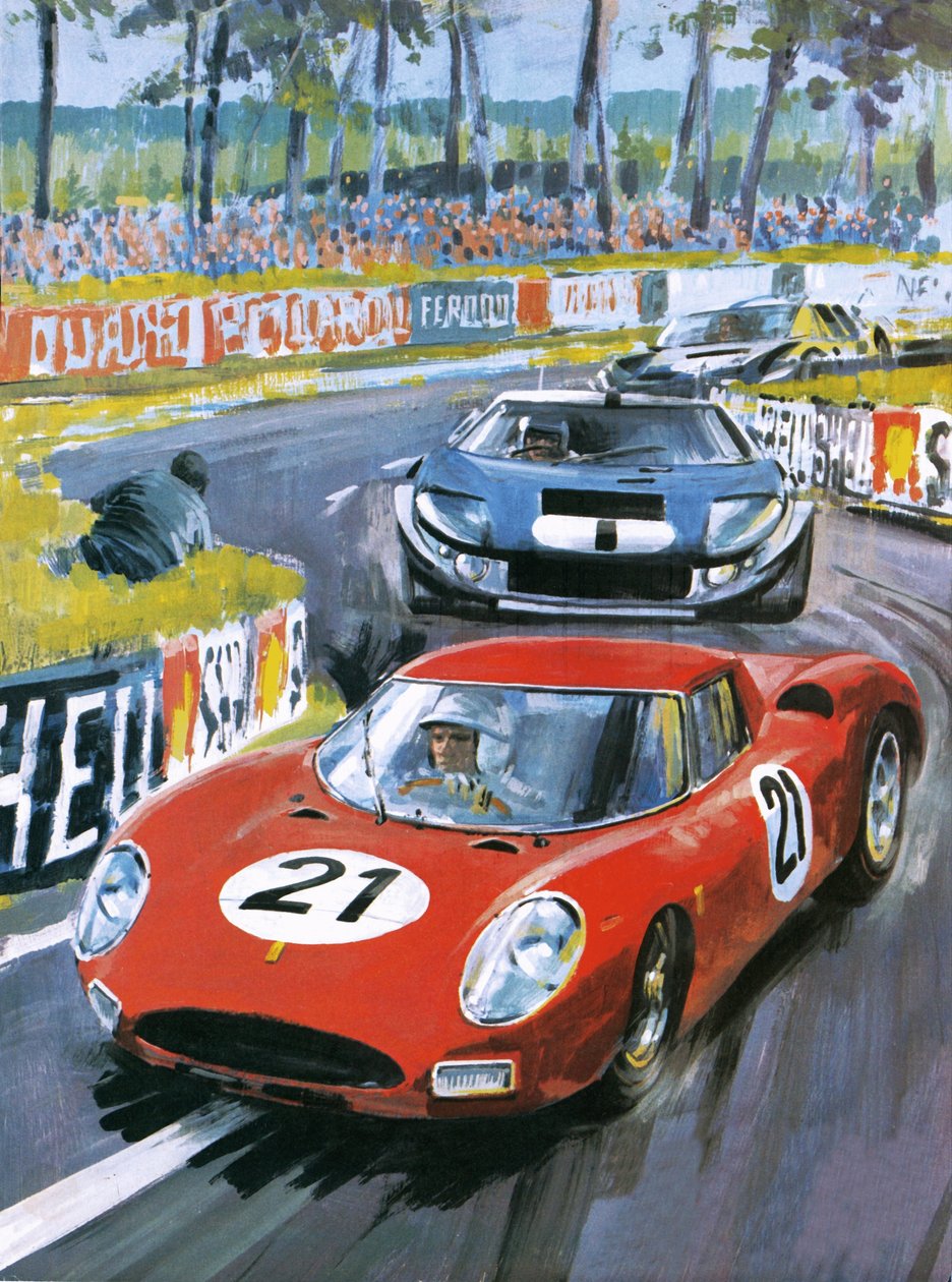 Jochen Rindt za kierownicą Ferrari 250 LM autorstwa Graham Coton