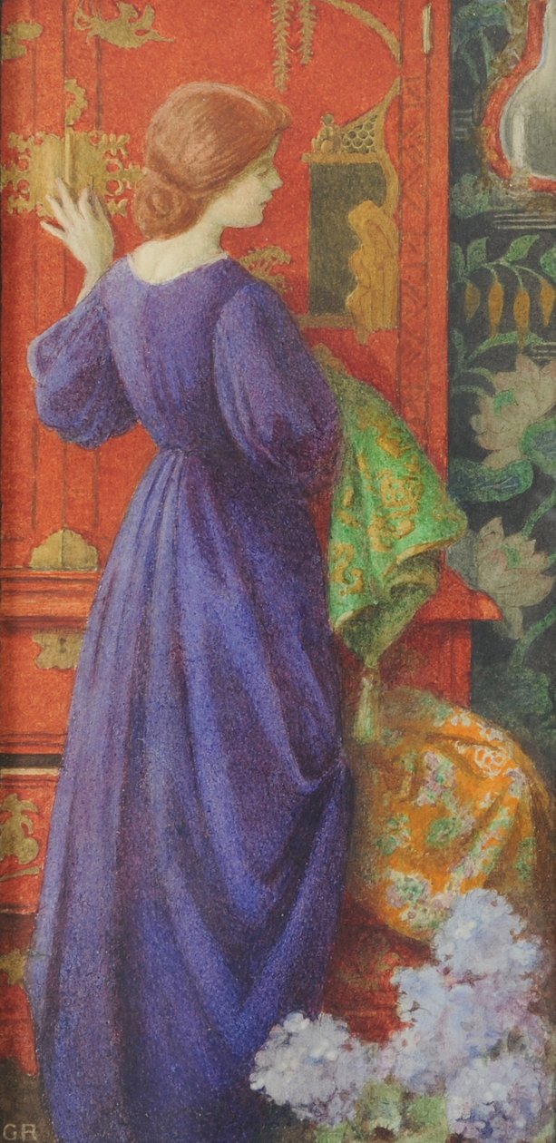 Gabinet lakierniczy, ok. 1920 (akwarela na papierze) autorstwa Graham Robertson