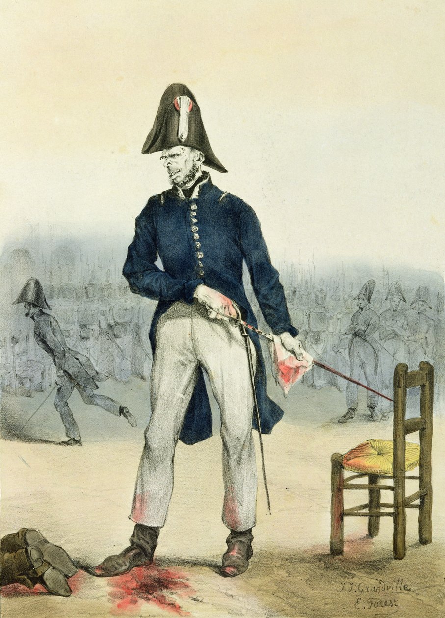 Porządek publiczny panuje również w Paryżu, 1831 r. autorstwa Grandville