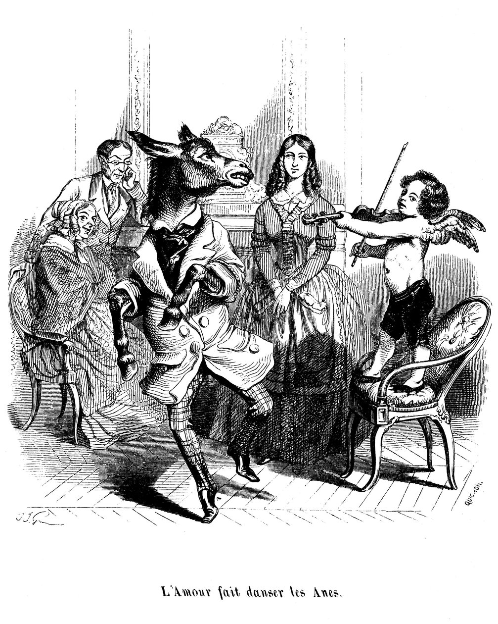 Ilustracja do "100 przysłów autorstwa Grandville (1803 47)