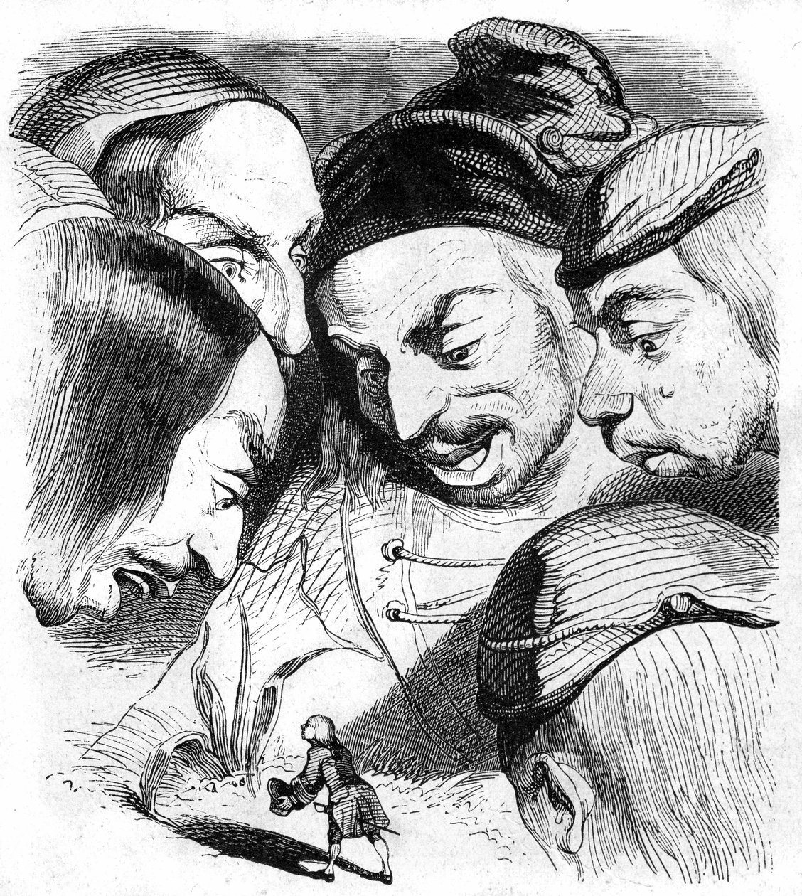 Ilustracja do "Podróży Guliwera" autorstwa Jonathana Swifta autorstwa Grandville (1803 47)