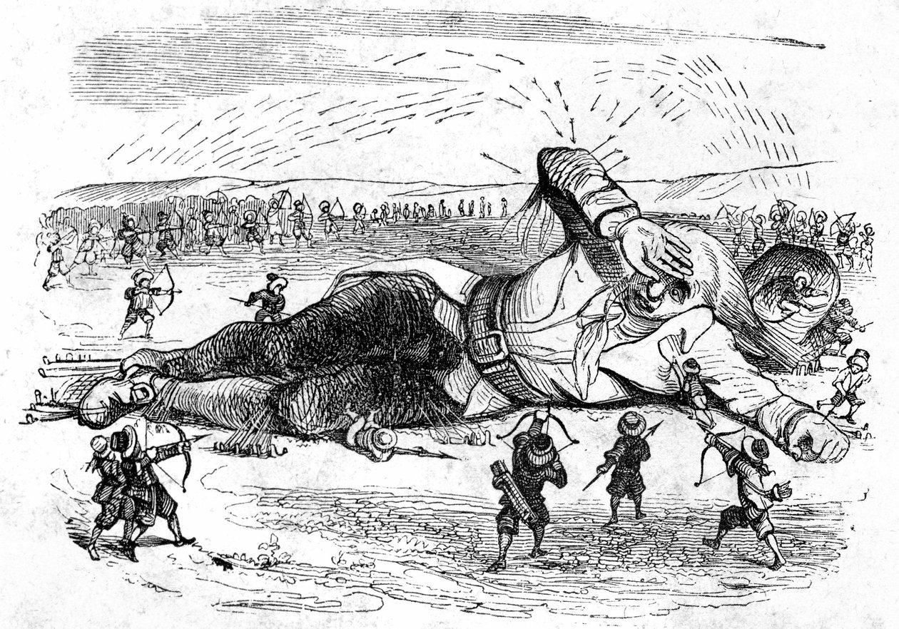 Ilustracja do "Podróży Guliwera" autorstwa Jonathana Swifta autorstwa Grandville (1803 47)