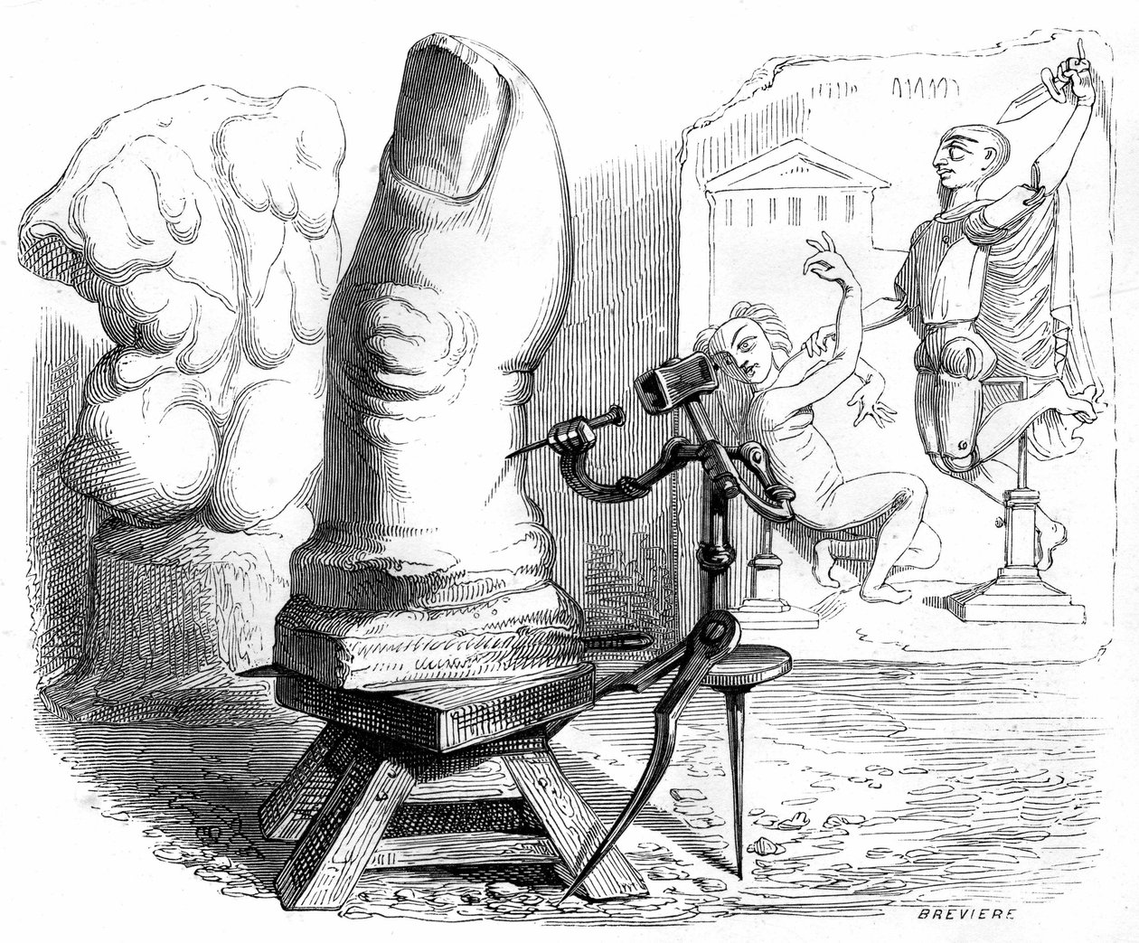 Ilustracja do powieści "Un Autre Monde" autorstwa Henriego Fourniera autorstwa Grandville (1803 47)