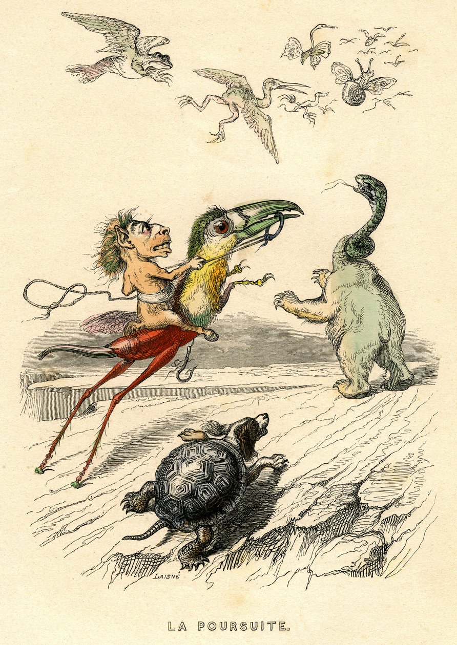 Ilustracja do powieści "Un Autre Monde" autorstwa Henriego Fourniera autorstwa Grandville (1803 47)