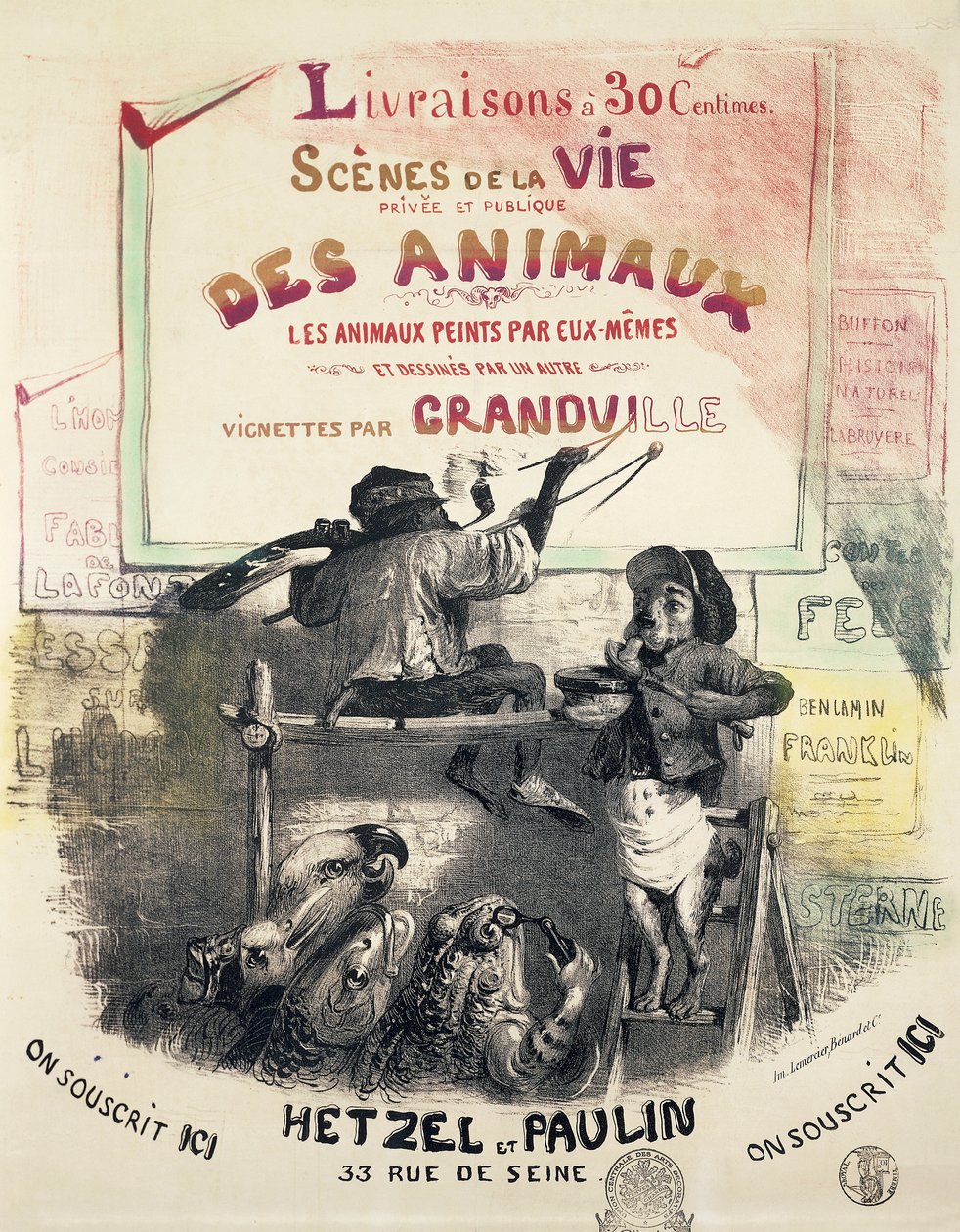 Sceny z życia zwierząt, Gerard Grandville (1803-1847) autorstwa Grandville