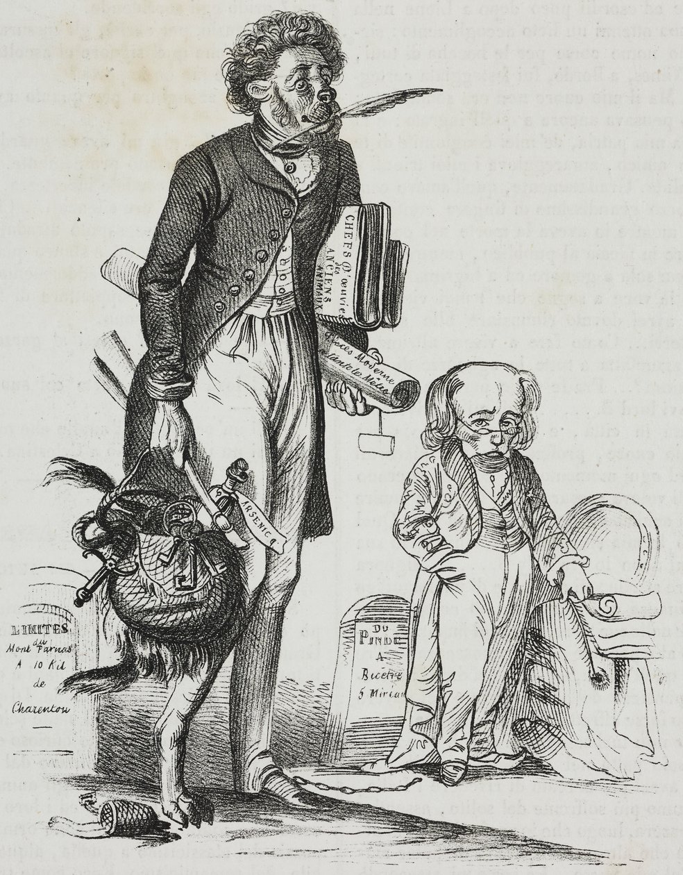 Po co zabierać pysk zwierzętom?, karykatura Jean-Jacques Grandville (1803-1847), litografia Gaetano Riccio z Poliorama Pittoresco, nr 38, 30 kwietnia autorstwa Grandville