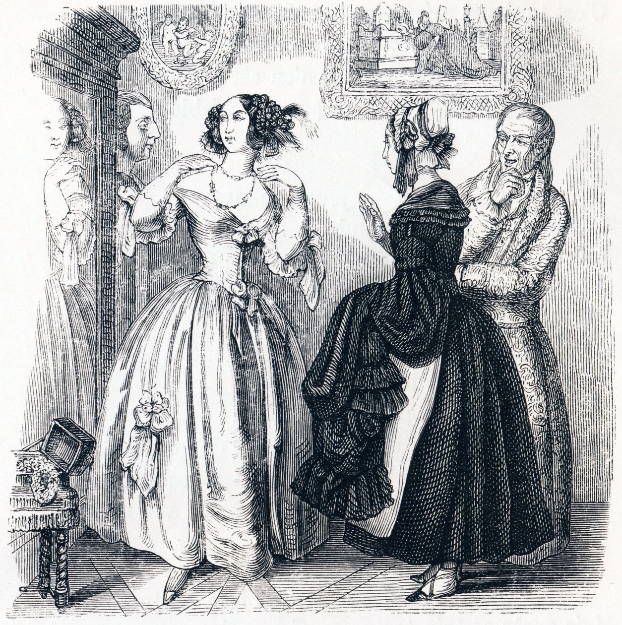jaunoji našlė – „La Fontainepoli“ pasakėčios autorstwa Grandville