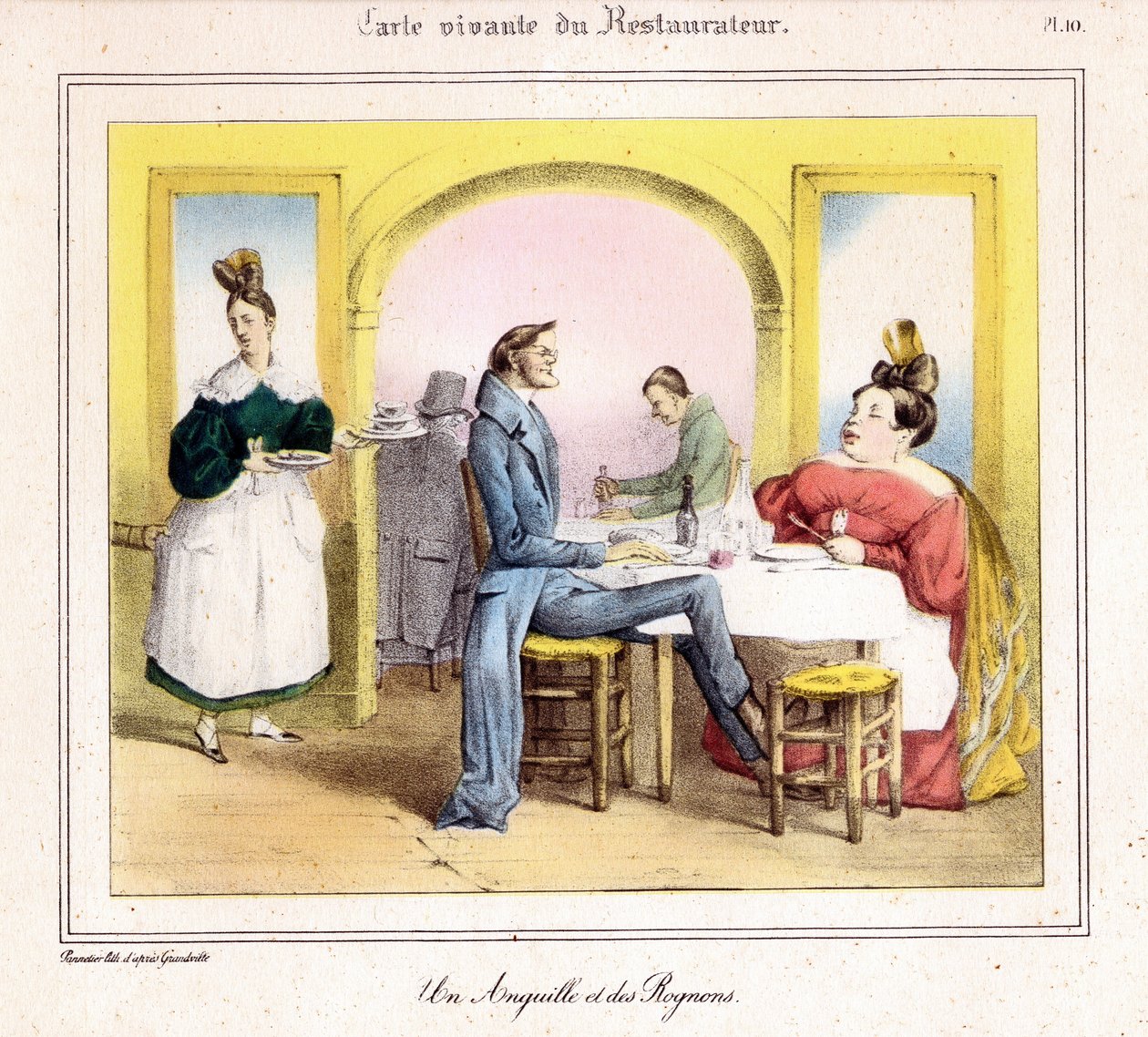 Żywa Karta Restauratora: węgorz i nerki autorstwa Grandville